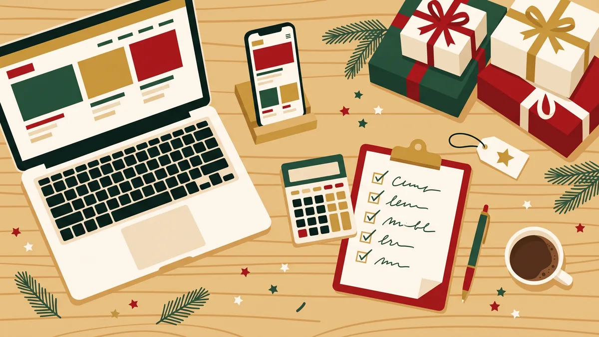 Portátil, móvil, lista de compras y regalos de Navidad para el Black Friday