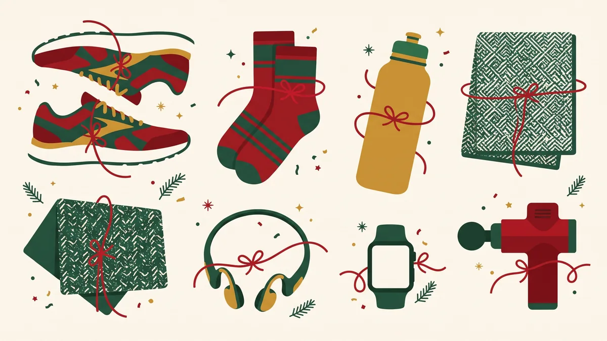 Regalos para deportistas: zapatillas, calcetines, botella, toalla, auriculares, reloj y pistola de masaje
